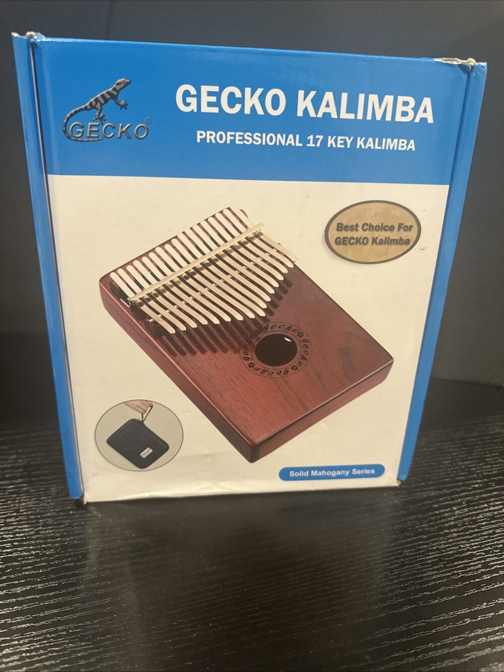 Gecko Kalimba Professional 17 Key Solid Maple Series Case Tune Hammer